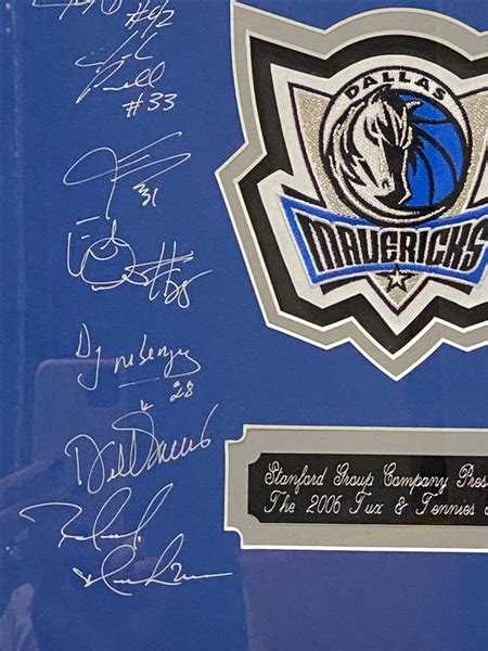 Lot Detail Dallas Mavericks Team Signed Commemorative Frame With