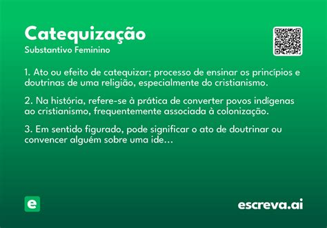 O Que É Catequização - Catequização - Significado e Sinônimo - escreva.ai
