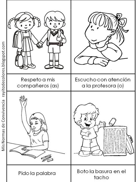 Reglas De Convivencia En El Aula Para Colorear Imagui