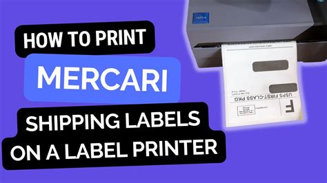 How To Print Mercari Shipping Labels On X Label Printer Youtube