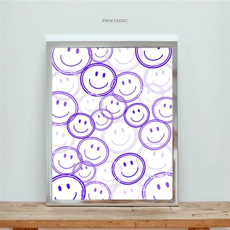 Smiley Face Posters SET OF 3 Wall Art Dorm Decor Digital - Etsy