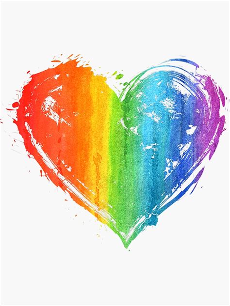 Pegatina Bandera del corazón del orgullo lésbico gay Lgbt de MillieMistry Redbubble