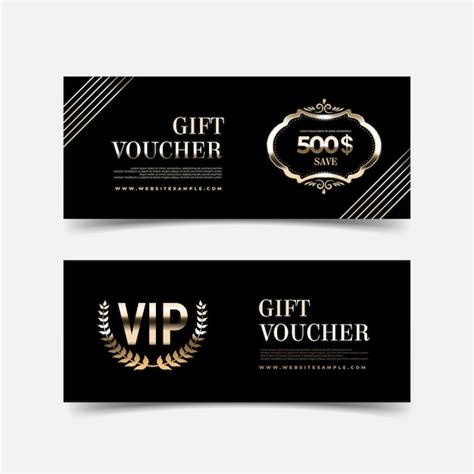 Premium Vector T Voucher Template Golden Style