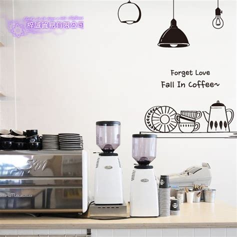 Coffee Shop Sticker Food Decal Cafe Light Poster Vinyl Art Wall Decals