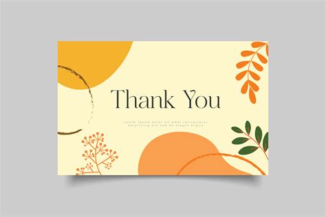 thank you card template design 17299662 Vector Art at Vecteezy