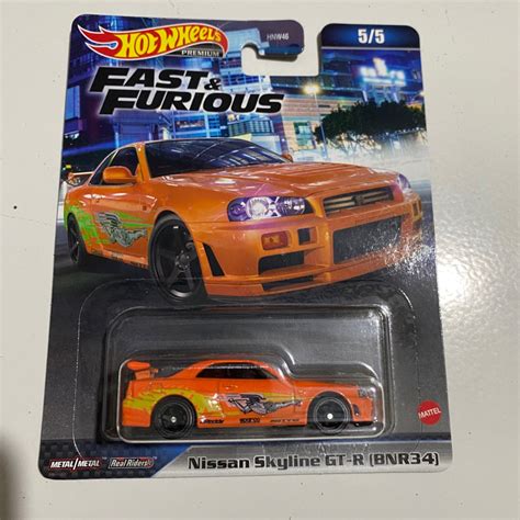 Jual Hot Wheels Premium Fast Furious Nissan Skyline BNR R34 Orange Shopee Indonesia