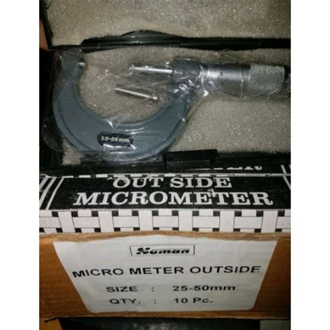 Jual Out Side Micrometer Jarak 25 50 X 0 01 Mikrometer Luar Micro