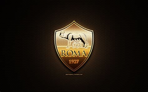 Download wallpapers Roma FC, glitter logo, Serie A, italian football ...