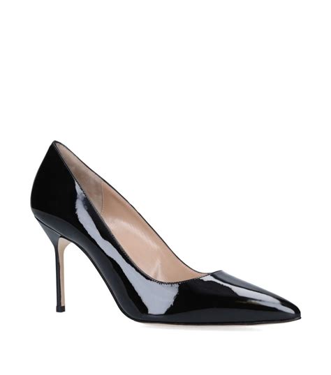 Womens Manolo Blahnik Black Patent Leather Bb Pumps Harrods