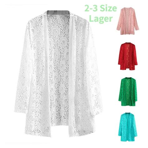 Mitankcoo Plus Size Cardigans For Women Casual Solid Color Lace