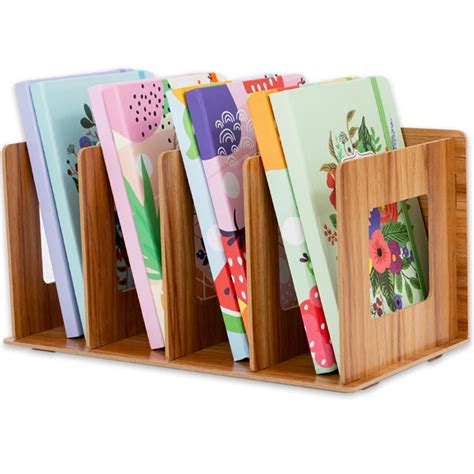 Wood Diy Desktop Magazines And Books Storage Storage Shelves Book Display