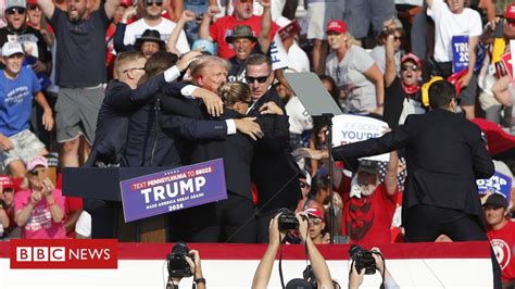 Trump Vídeo Mostra Momento Em Ex Presidente é Ferido Em Ataque A Tiros A Comício Bbc News Brasil