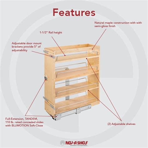 Rev A Shelf Bcsc C Inch Width Base Cabinet Bottom And Side