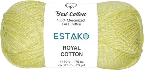 Amazon Estako Royal Cotton Mercerized Giza Cotton Yarn Soft