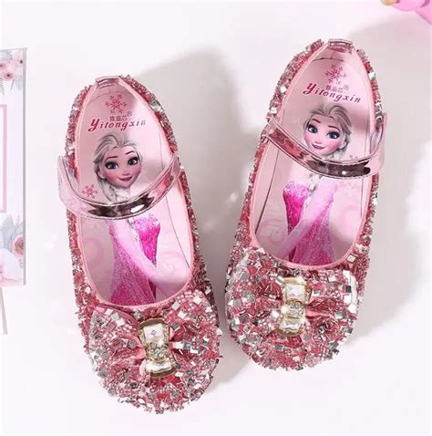 Детская кожаная обувь на лето и осень; детская обувь Эльзы на плоской ...