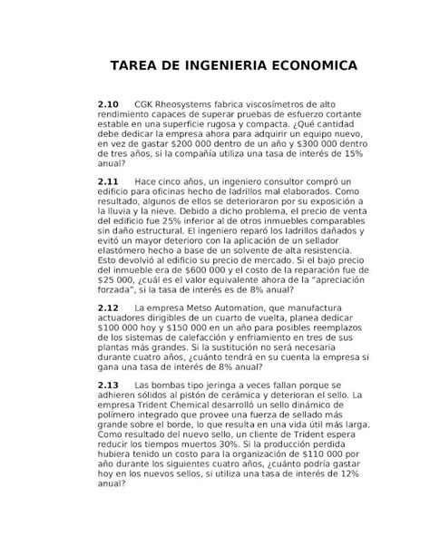 DOC TAREA DE INGENIERIA ECONOMICA DOKUMEN TIPS