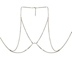 Buy Femnmas Women Body Chain Crystal Bra With Rhinestone Shining Waist Belly Bikini Chain For