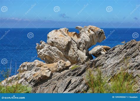 Natural Rock Formation And Sea Spain Costa Brava Stock Image Image Of