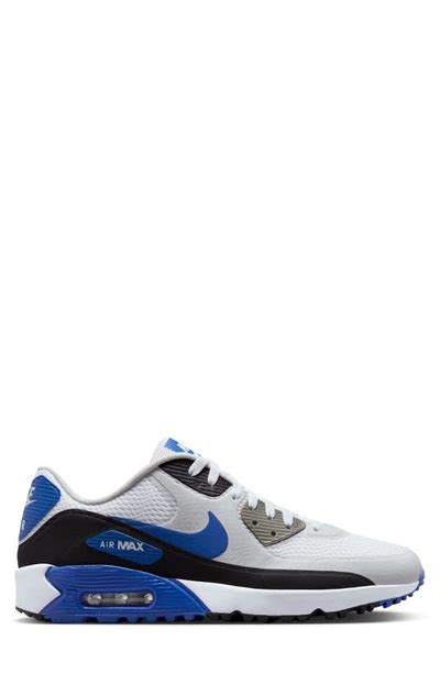 Nike Air Max 90 Sneaker In White Game Royal Black Modesens