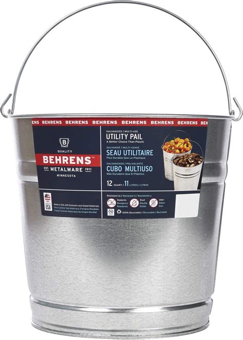 Amazon Behrens Gs Galvanized Steel Utility Pail Quart