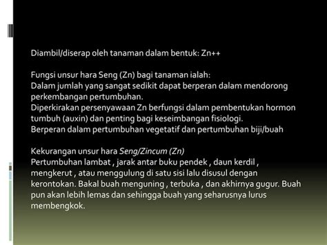 Unsur Hara Mikro Dan Fungsinya Ppt