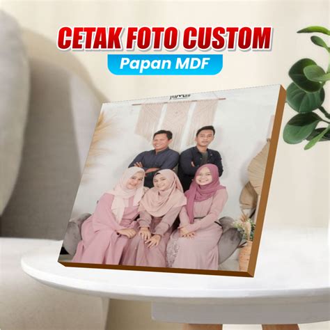 Jual Cetak Foto Custom Ukuran 20x20cm Plus Bingkai MDF Shopee Indonesia