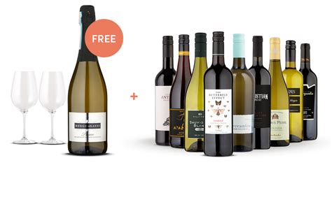 9 Bottle Bundle Free Fizz And Glasses Worth 27 98 Naked Wines