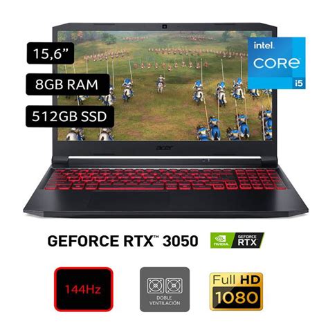 Acer Nitro 5 AN515-57-57U5 Intel I5-11400H Ram 8GB Disco SSD 512GB ...