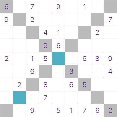 Daily X Sudoku Puzzle For Sunday 6th October 2024 Medium