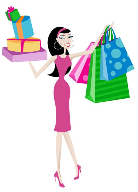 Women shopping material (28292) Free EPS Download / 4 Vector