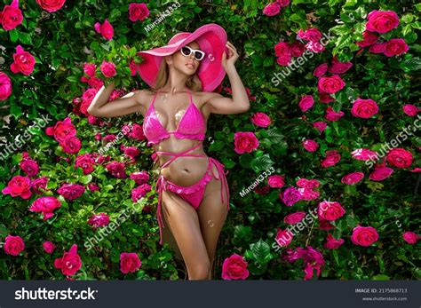 Sexy Blonde Woman Pink Bikini Big Stock Photo 2175868713 Shutterstock