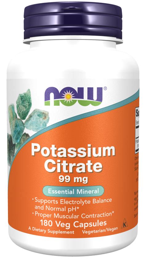 Potassium citrate 99mg 180 capsules - kaliumcitraat voor een normale ...