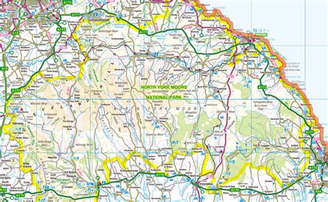 North Yorkshire County Map I Love Maps