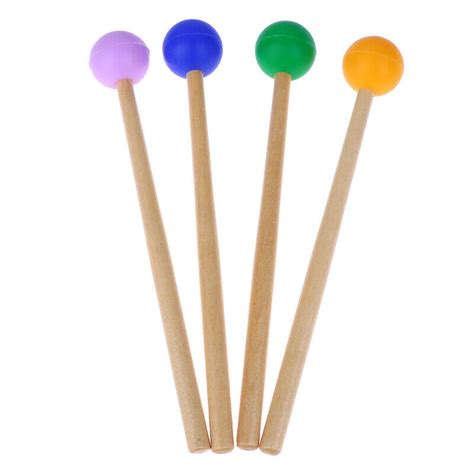 1Pair 18cm Long Marimba Hammer Sticks Xylophone Mallet Percussion