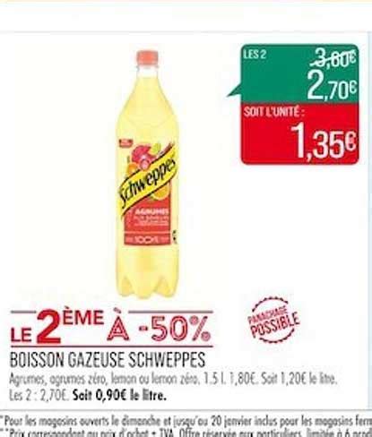 Promo Boisson Gazeuse Schweppes Chez Match ICatalogue Fr