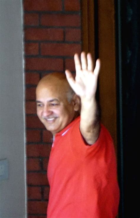 AAP leader Manish Sisodia arrives at his residence