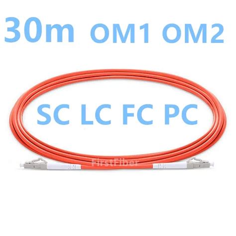 30m Lc Sc Fc Pc Upc Om1 Om2 Fiber Patch Cable Jumper Patch Cord Simplex Multimode 2 0mm Fiber