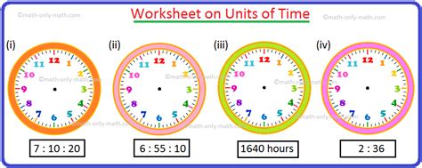 Time Measurement Units Types, Conversion Examples Video, 58% OFF