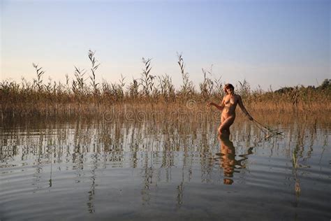 Beautiful Nude Woman In The Lake Stock Photo Image Of Breast Outdoors