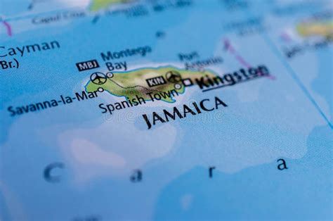 Jamaica On Map Stock Image Image Of Continent Directions 114070711