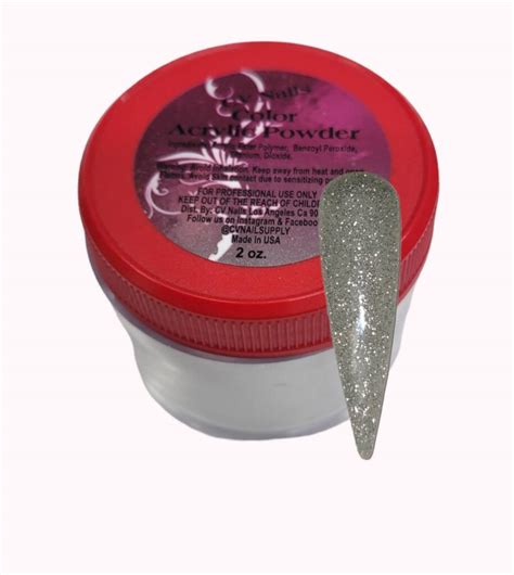 Acrylic Powder With Glitter 11 2 Oz Cv Nails Supply