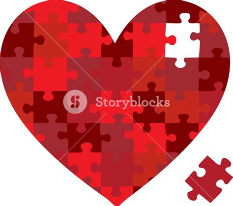 Heart Jigsaw Puzzle In Vector Format Royalty Free Stock Image