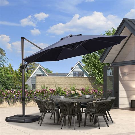 Snapklik Purple Leaf Feet Patio Umbrella Outdoor Cantilever