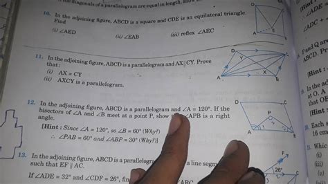 In The Adjoining Figure Abcd Is A Square And Cde Is An Equilateral T