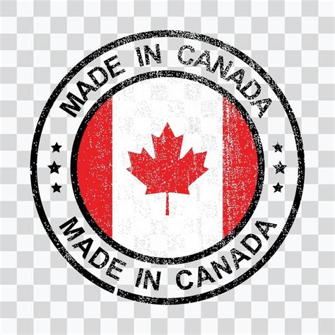 Made In Canada Stamp In Grunge Style Isolated Icon Vector Art