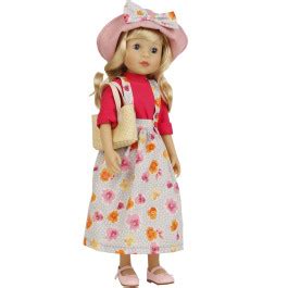Schildkröt Yella Frieske cm blonde haarpop met hoed Pop In The Doll Shop EU