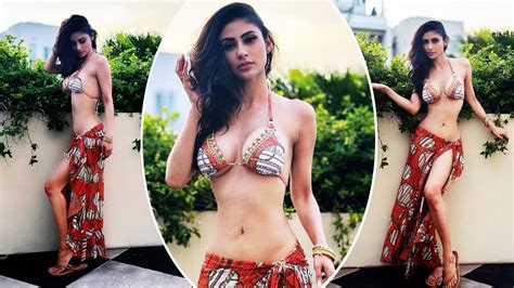 Mouni Roy Scorches Up The Heat In Sexy Peach Coloured Bikini And Sarong