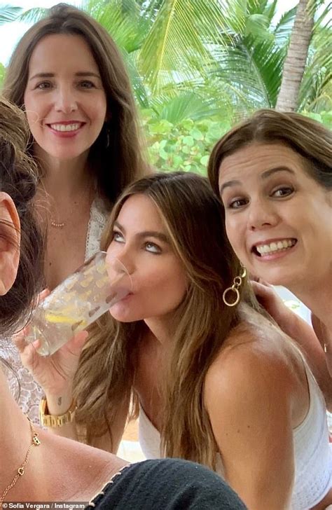 Sofia Vergara Wears A Sheer Skirt Over Her White Bikini As She Enjoys Tropical Vacation Daily