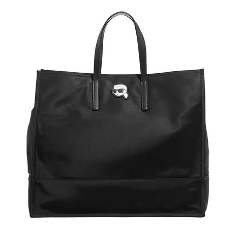 Karl Lagerfeld Ikonik Nylon Tote Black Sporta