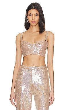 Bronx And Banco Capri Nude Sequin Bralette In Nude Revolve